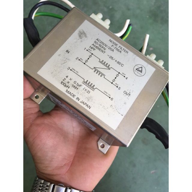 Lọc nhiễu noise filter 250v cho thiết bị âm thanh, máy tính , cnc, điện gia dụng...