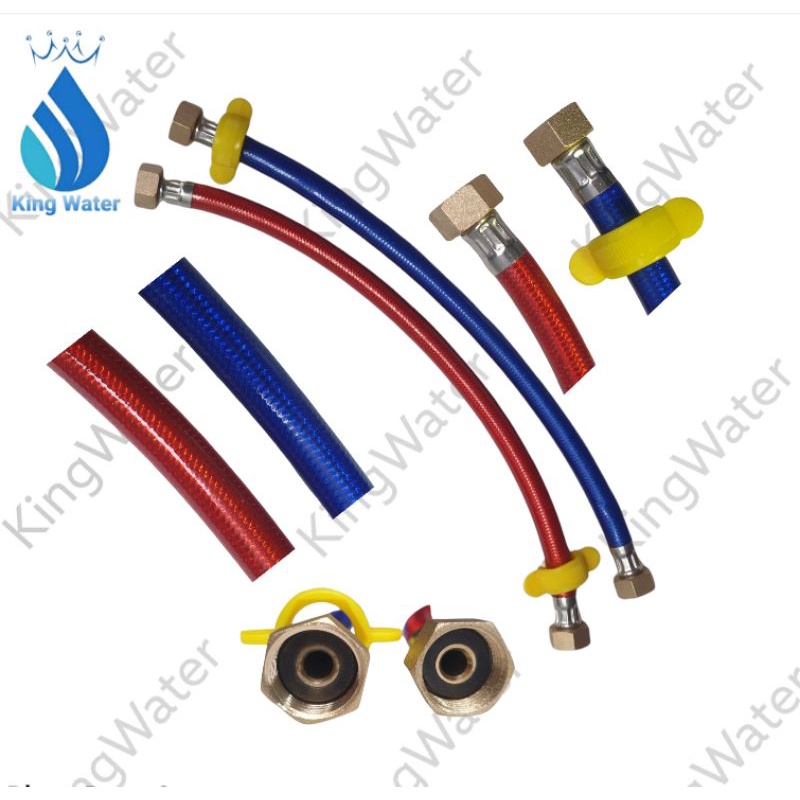 Dây cấp nóng lạnh 3 lớp siêu bền loại 40cm 60cm LUKAS