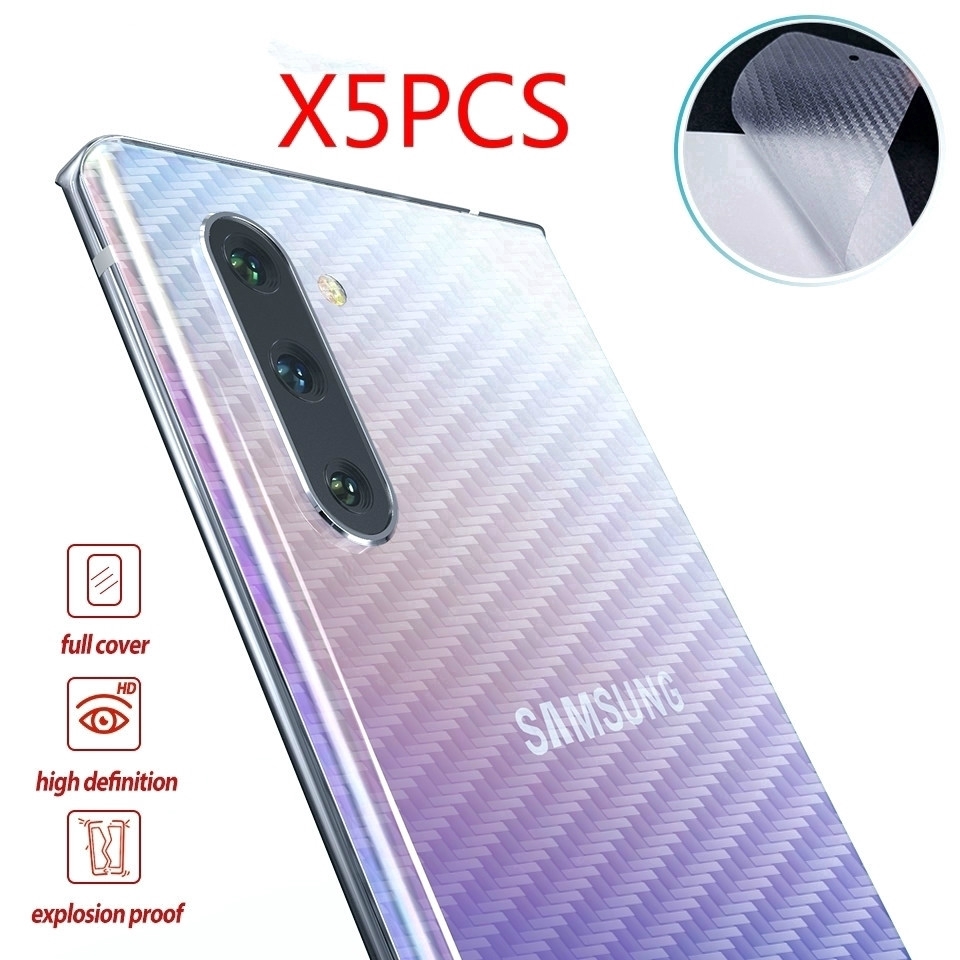 Miếng dán sợi carbon LX bảo vệ mặt sau cho Samsung Galaxy S20 Plus S20 Ultra Note 10 Plus Note 9 8 A7 2018