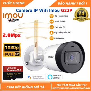 Camera Wifi - Camera IP Wifi Imou G22P - 2.0Mpx/1080P - Đàm Thoại,Ống Kính 2,8mm,Góc Nhìn 101°,Chống Ngược Sáng