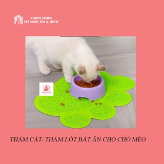 THẢM LÓT CHÉN ĂN CHO CHÓ MÈO VÀ CHỐNG VĂNG CÁT KHI MÈO ĐI VỆ SINH size 30x40cm