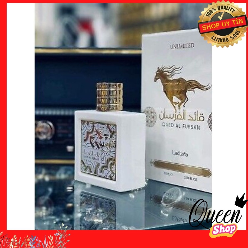 Nước hoa Dubai Lattafa Qaed Al Fursan Unlimited 100ml EDP cho Nữ- Phiên bản màu trắng Tinh khôi