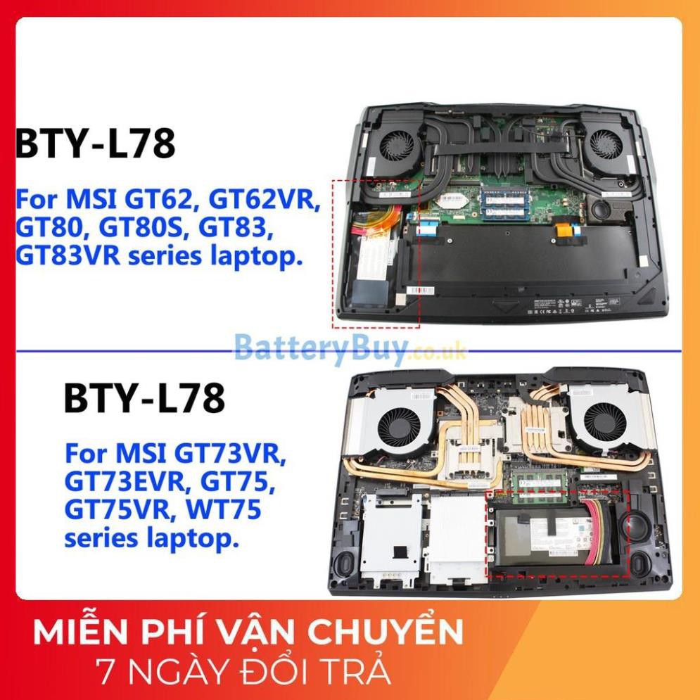 Pin Laptop MSI BTY-L781 ,MSI GT73VR ,GT73EVR ,GT75 , GT75VR , WT75 Series