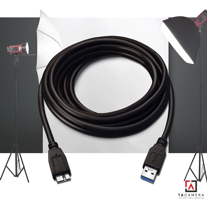 Dây Cáp USB 3.0 To MicroB Chụp Ảnh Flatlay Bằng Liveview Dài 10m