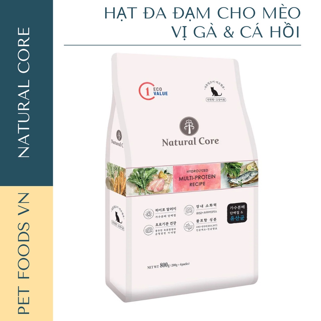 Thức ăn đa đạm Natural Core cho mèo ECO C1 - Túi 800g/1kg
