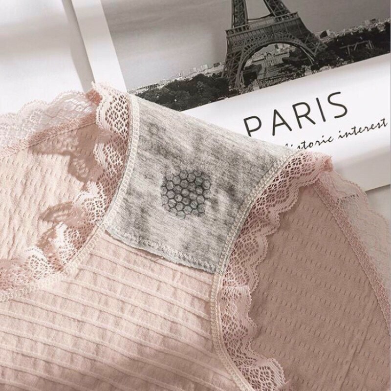 QUẦN LÓT NỮ COTTON 100 ĐẸP GIÁ RẺ - Quần lót dễ thương cho học sinh cấp 2 lớp 6, 7, 8, 9 màu da đen trắng hồng