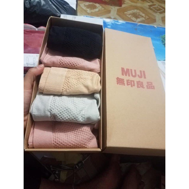 Set 5 quần lót kháng khuẩn Muji, kháng khuẩn 4in1