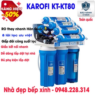 Máy lọc nước Karofi 8 cấp  [ HÀNG CHÍNH HÃNG - Bảo hành toàn quốc 36 tháng]