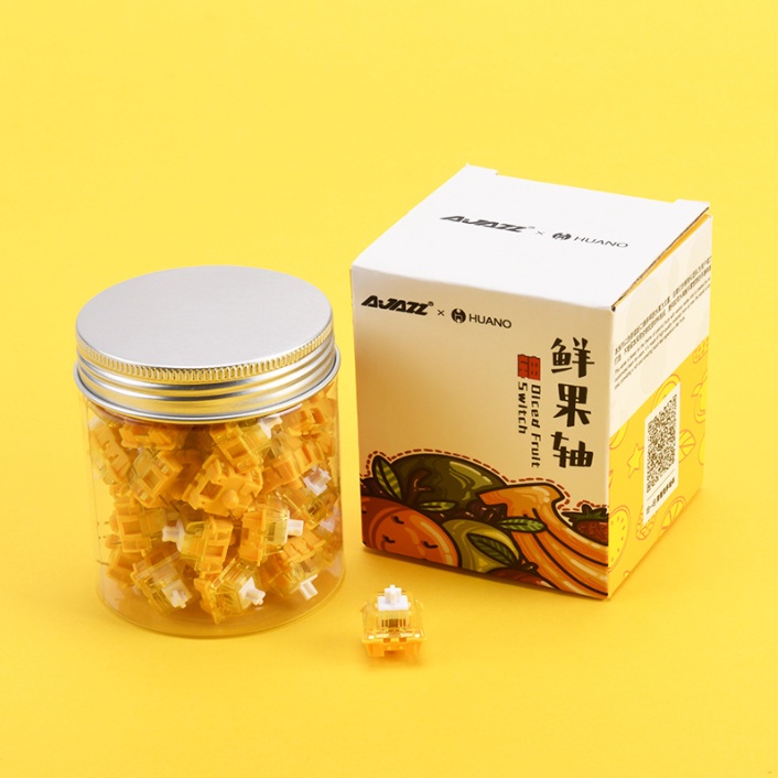 Công tắc phím cơ - Switch Ajazz Diced Fruit - Kiwi (Tactile 60g) , Peach (Linear 50g), Banana (Tactile 50g)