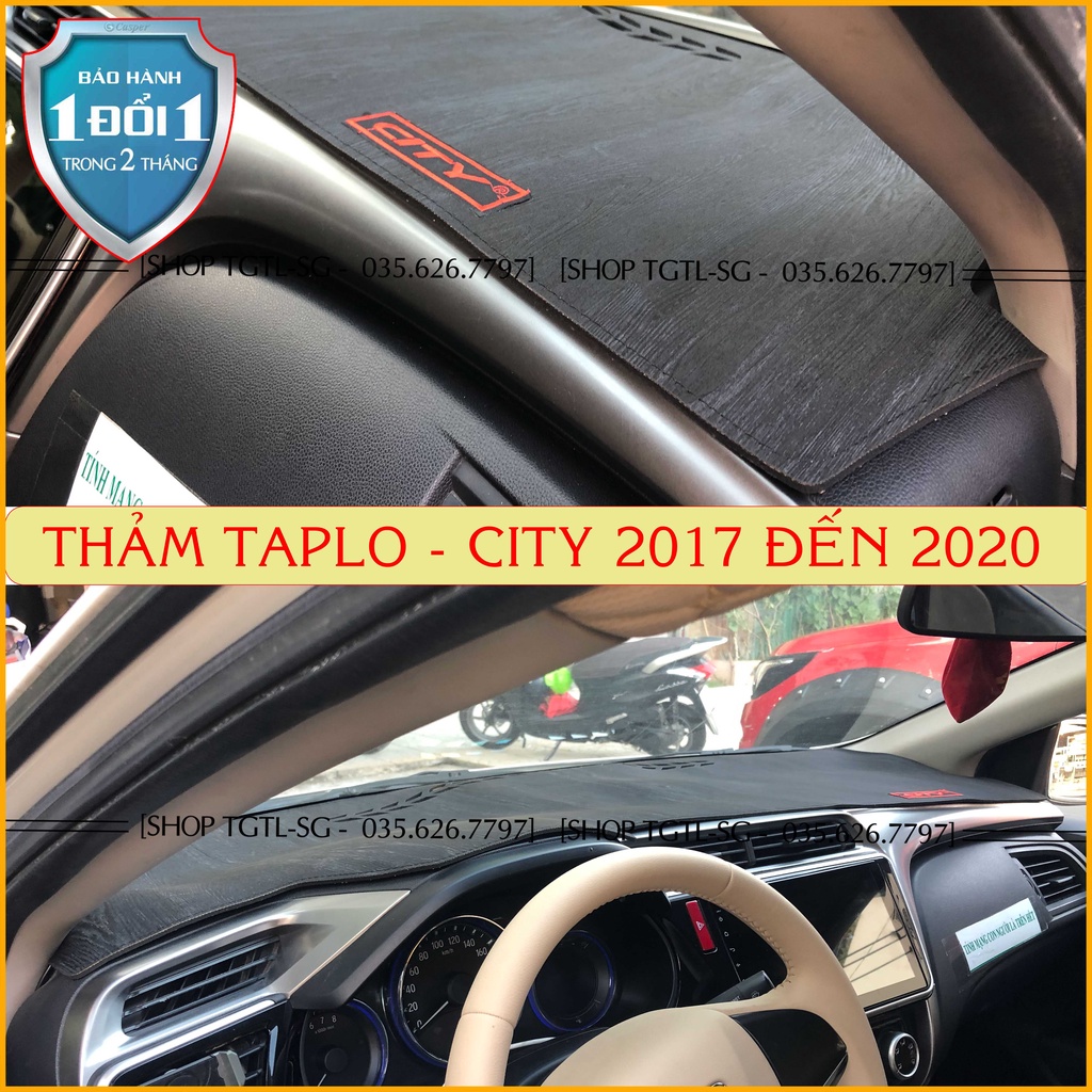 [City-2017 đến 2020] Thảm Taplo oto loại da vân gỗ,da cacbon,da nỉ đen và nhung lông cừu dày 3 lớp