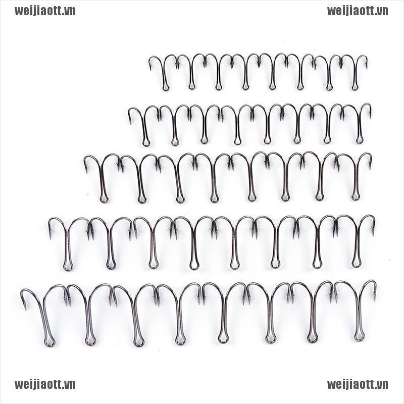 Set 50 Móc Câu Cá Đôi Bằng Thép Carbon