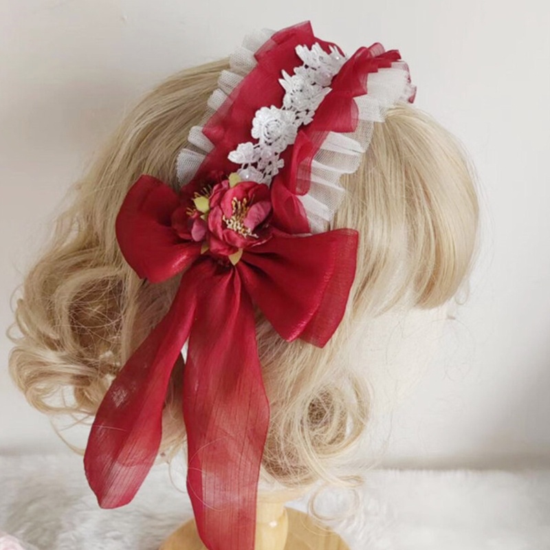 Cài Tóc Hình Hoa Phong Cách Lolita Xinh Xắn Cho Nữ