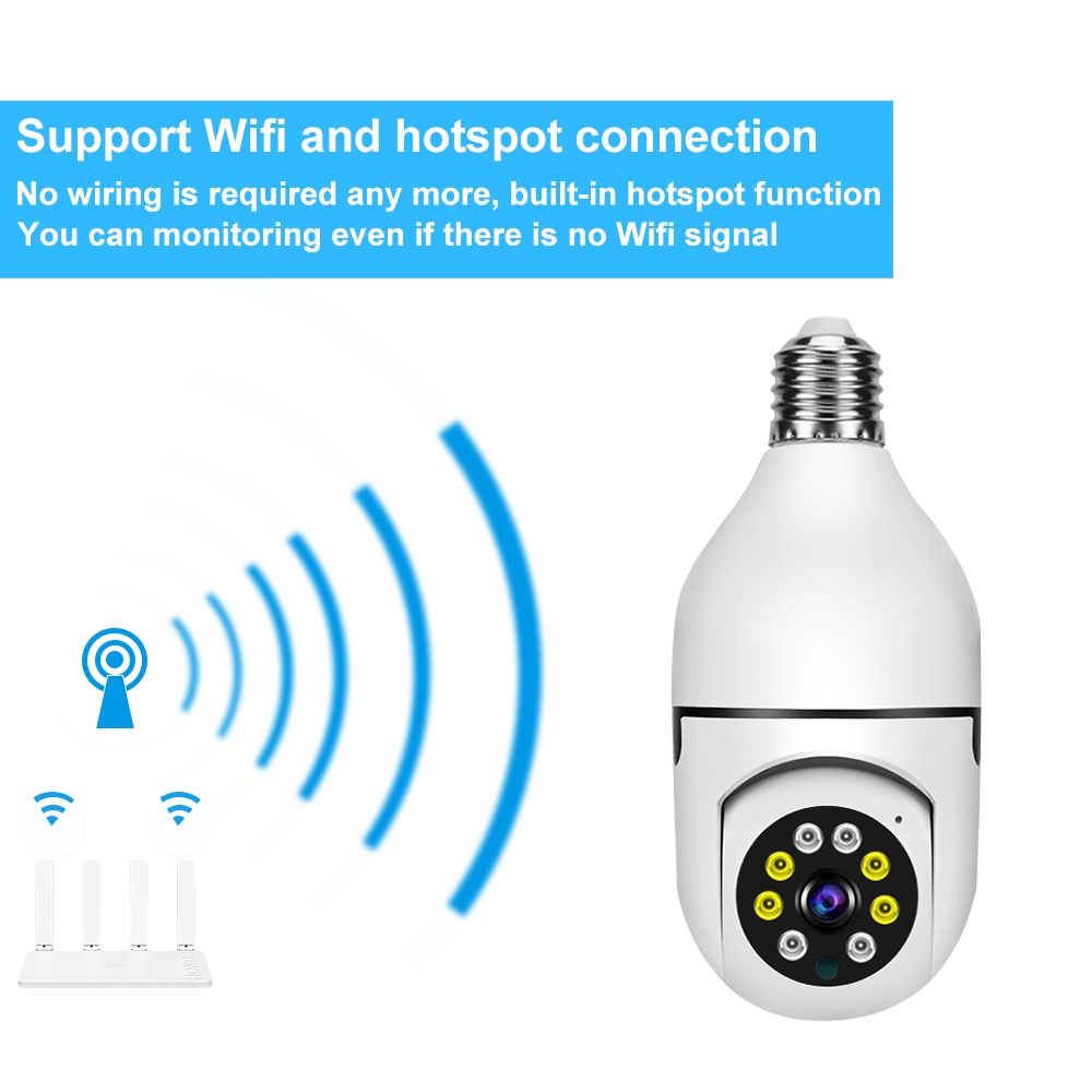 Thiết Bị Theo Dõi Tự Động Không Dây Trong Nhà V380 Q15 CCTV 360° Camera IP WIFI PTZ IP 10M Với Tầm Nhìn Ban Đêm Tốt
