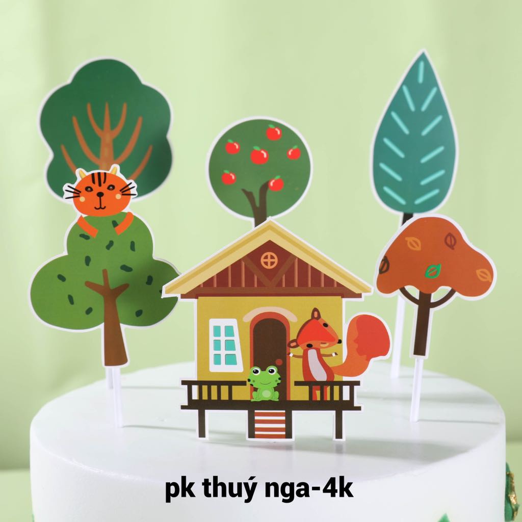 10 set cắm giấy cây nhà và mặt trời