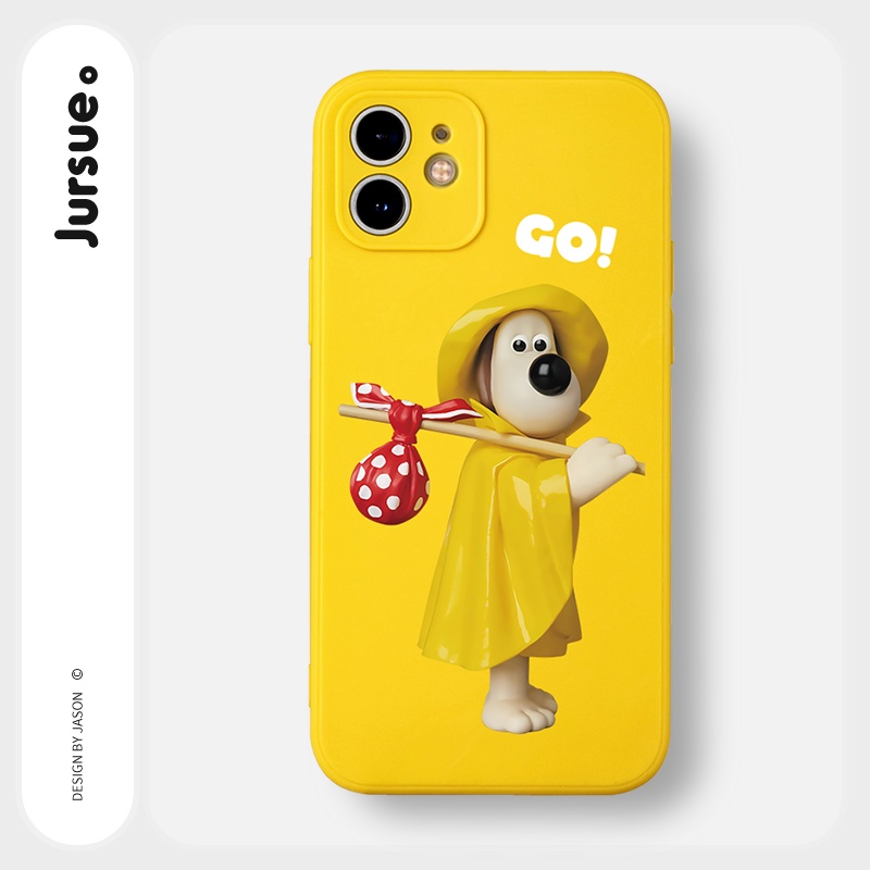 Ốp lưng JURSUE chống bẩn hoạt hình dễ thương đẹp cho iPhone 13 12 11 Pro Max SE 2020 X XR XS 8 7 ip 6S 6 Plus kute Y1773