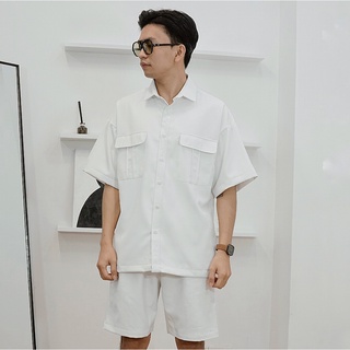 Áo Sơ Mi Basic unisex phong cách Hàn Quốc form rộng ASM