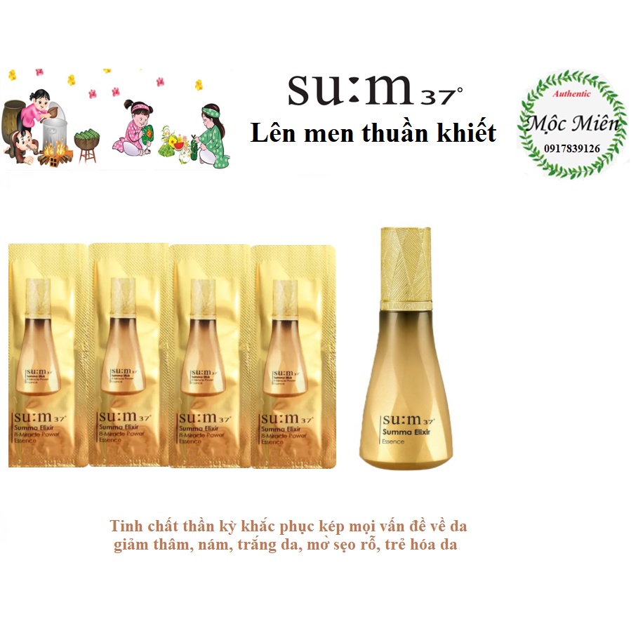 Gói Tinh chất vàng Siêu Dưỡng Chất 8 in 1 chống lão hóa, săn chắc da Su:m37 Summa Elixir 8-Miracle Power Essence