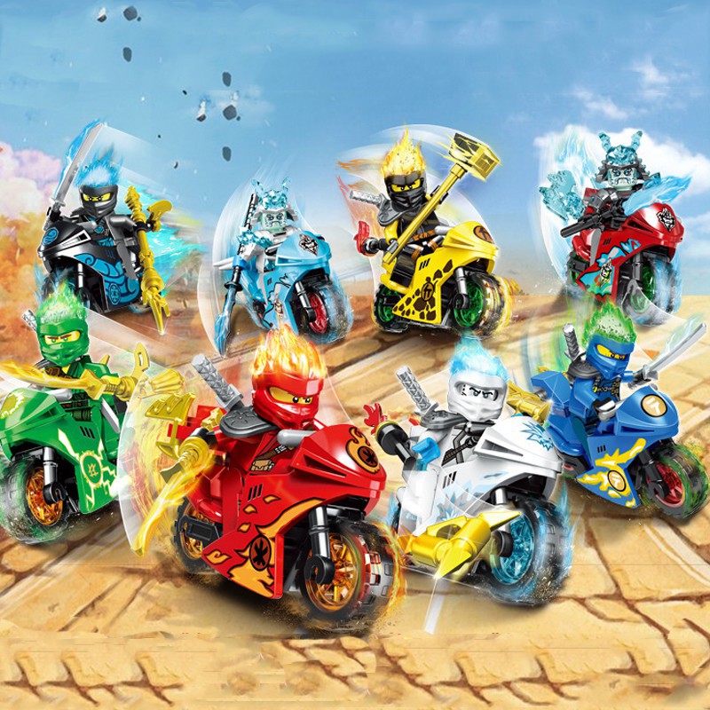 Bộ 8 Đồ Chơi Lắp Ráp Mô Hình Ninjago Dành Cho Em Bé