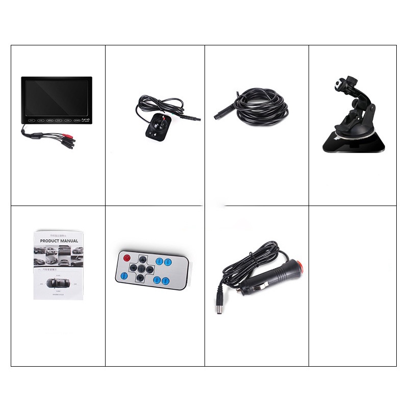 Combo Camera Cập Lề Ô Tô + Màn Hình 7 Inch 1024x600p HD Phím Cảm Ứng | BigBuy360 - bigbuy360.vn