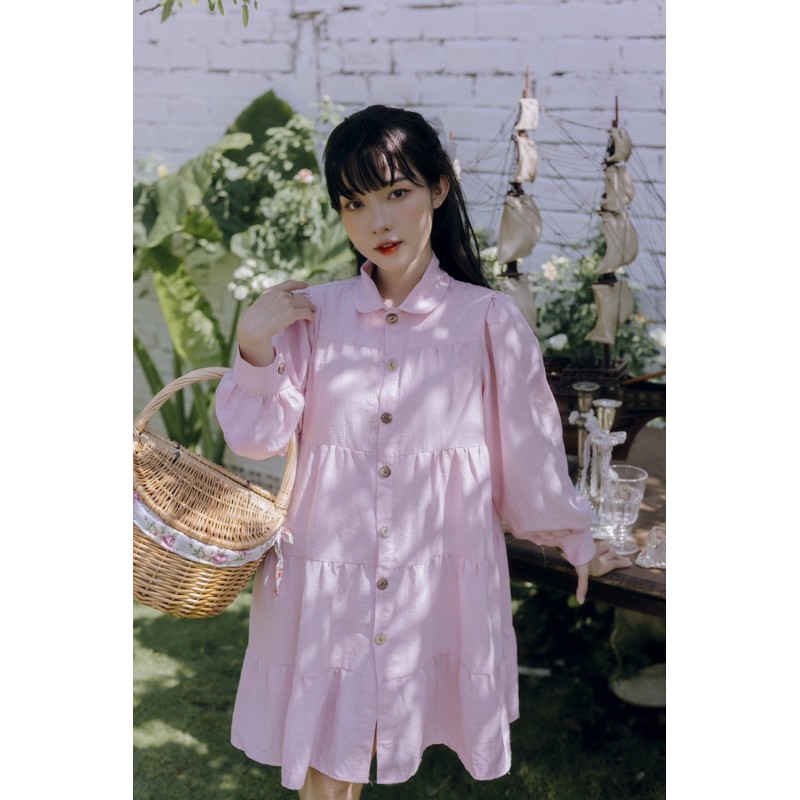 Đầm babydoll cổ sơmi tầng - Mia dress - CARROT FARM