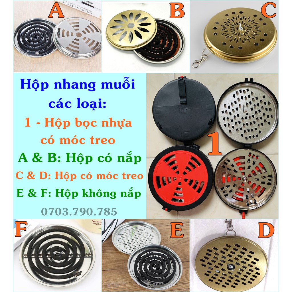 Khay đựng nhang muỗi 4 loại-không nắp-bộ có nắp-hộp có móc treo-hộp bọc nhựa