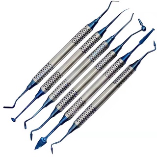 Bộ 6 cây trám thẩm mỹ chất liệu titan dùng trong nha khoa