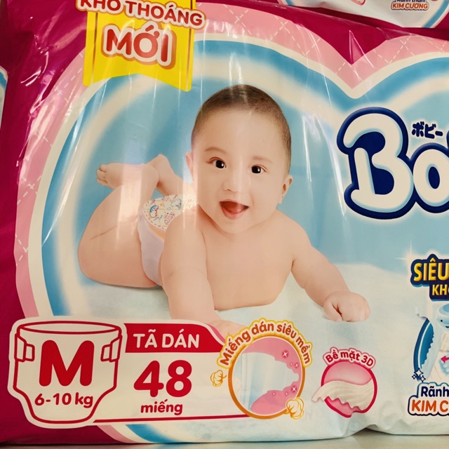 Tã dán Bobby các size XS72(<5kg),S56(4-8kg),M48(6-10kg),L68(9-13kg)