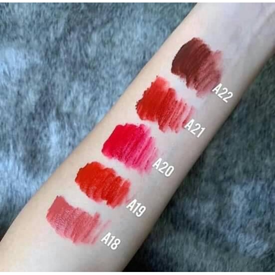 Son A22 đỏ nâu - A21 đỏ đất nắp bạc handmade sẵn nhiều màu siêu xinh