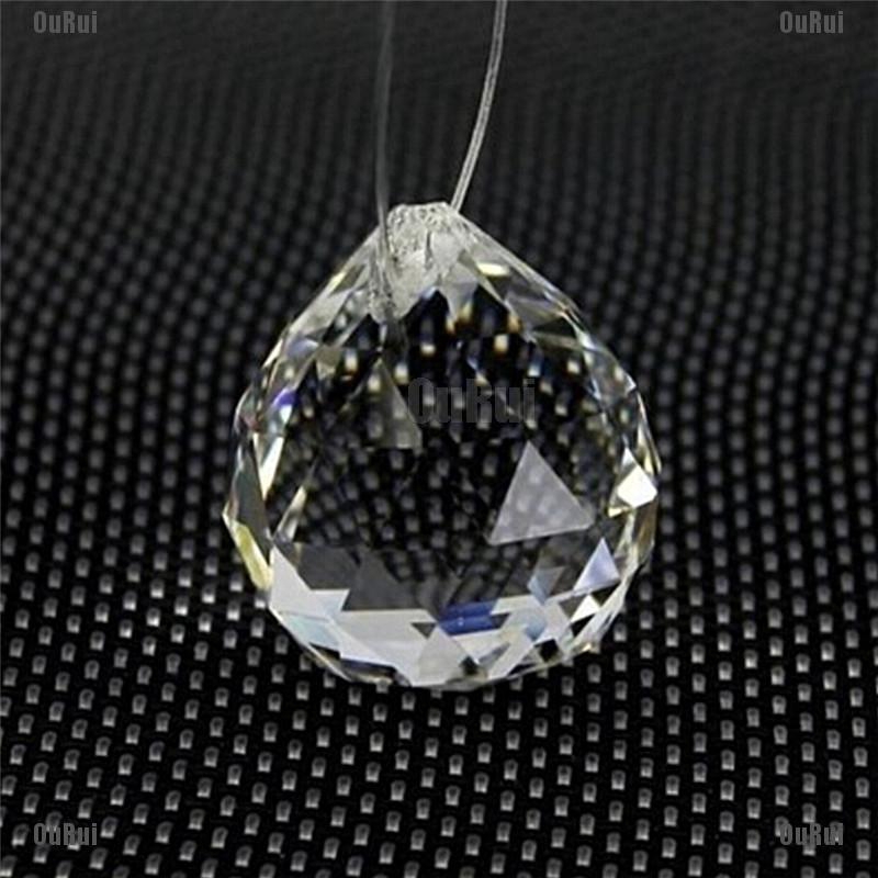 20mm Clear Crystal Lighting Ball Prisms Hanging Pendant Wedding Curtain Decor