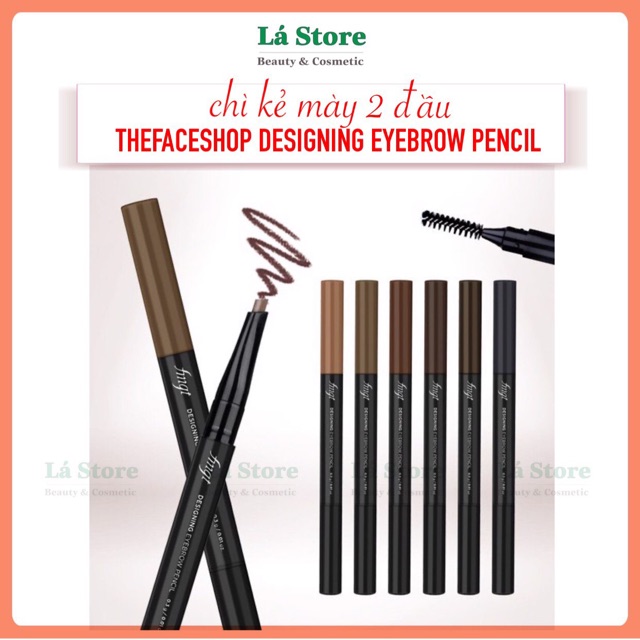 Chì kẻ mày Thefaceshop 2 đầu Designing Eyebrow Pencil | BigBuy360 - bigbuy360.vn