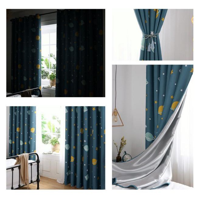 RÈM CỬA CHE NĂNG, MÀN CHẮN  - VŨ TRỤ XANH