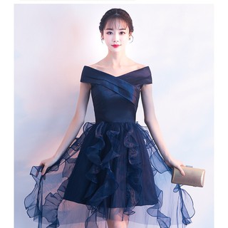 Đầm cocktail dạ hội phối lưới thanh lịch