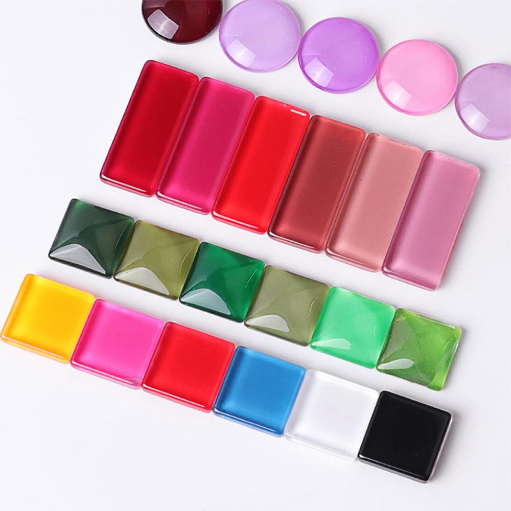 Set 10 Dụng Cụ Trang Trí Móng Tay Nghệ Thuật Kính Trong Suốt Lấp Lánh