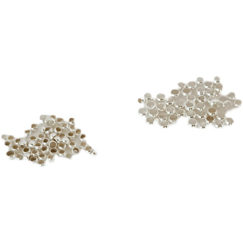 Set 100 Hạt Định Vị Màu Bạc Chuyên Dụng Làm Đồ Trang Sức