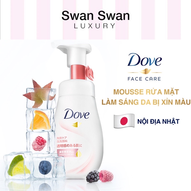 Sữa Rửa Mặt Tạo Bọt Dove Trắng Da 150g