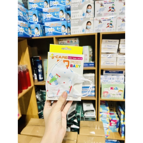 10c KHẨU TRANG 5D BÉ( dành cho bé dưới 3T)