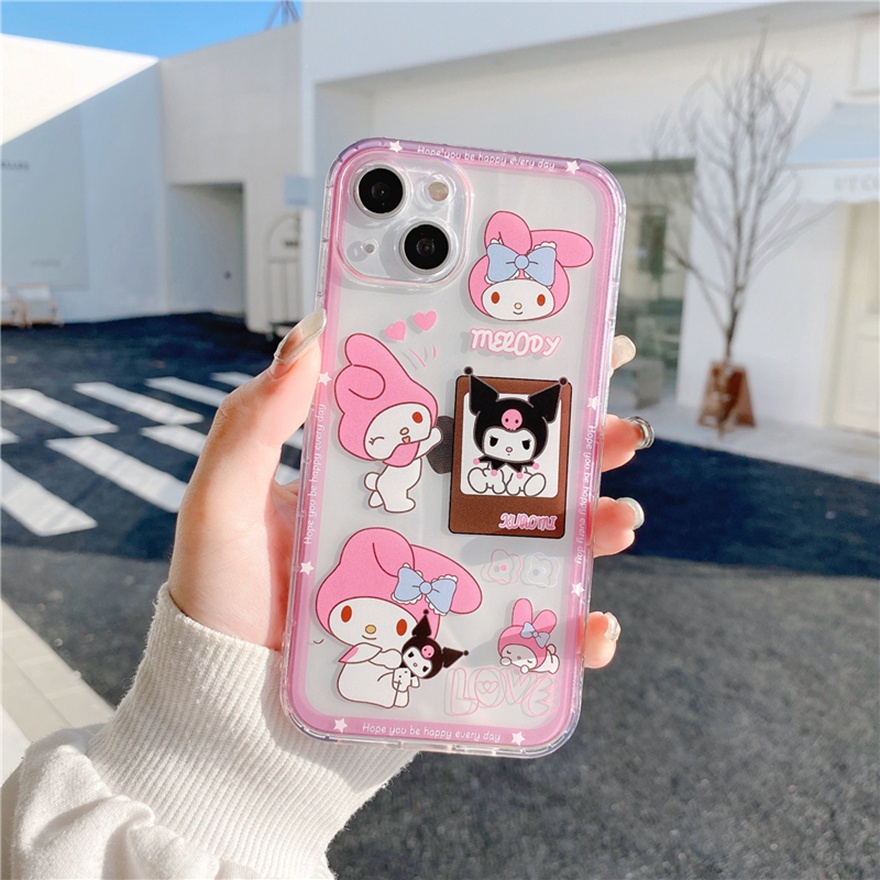 Ốp điện thoại mềm họa tiết hoạt hình My Melody thích hợp cho iPhone 13 12 11 Pro Max SE2020 X Xr Xs Max 7 8 Plus