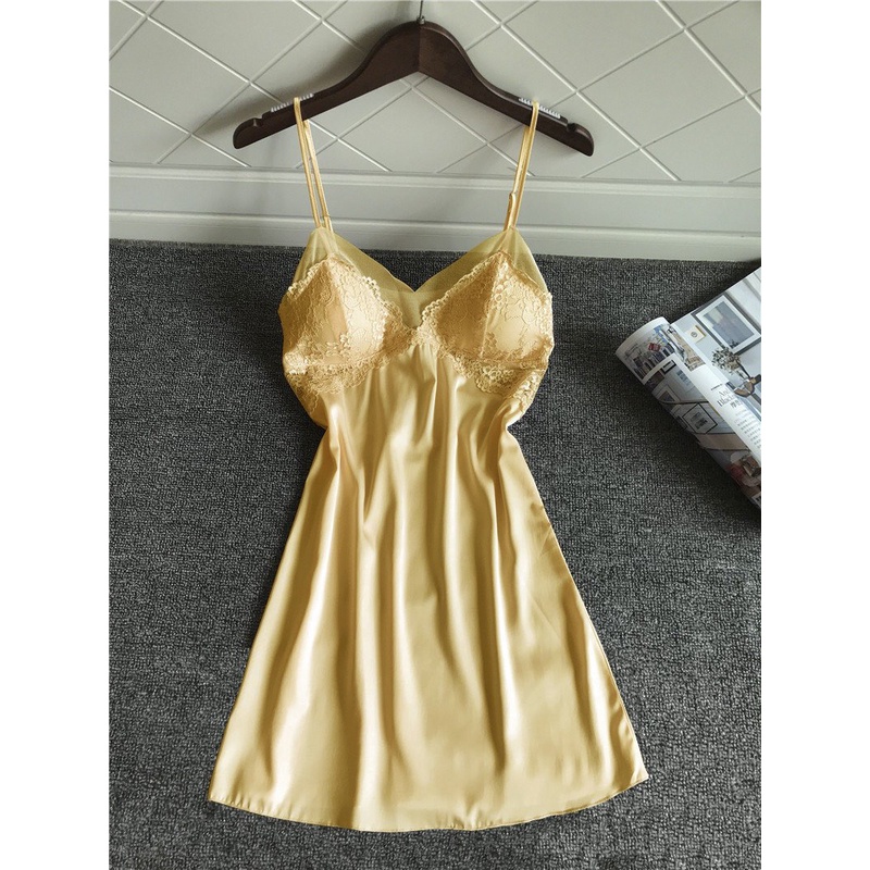 [Mã SGTTC40K giảm đến 40K đơn 50K] Váy Ngủ Hai Dây Lụa Satin Phối Ren Hisexy MD95 | BigBuy360 - bigbuy360.vn