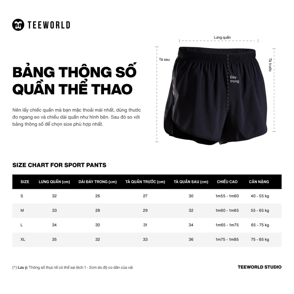 Quần Shorts Thể Thao Local Brand Teeworld