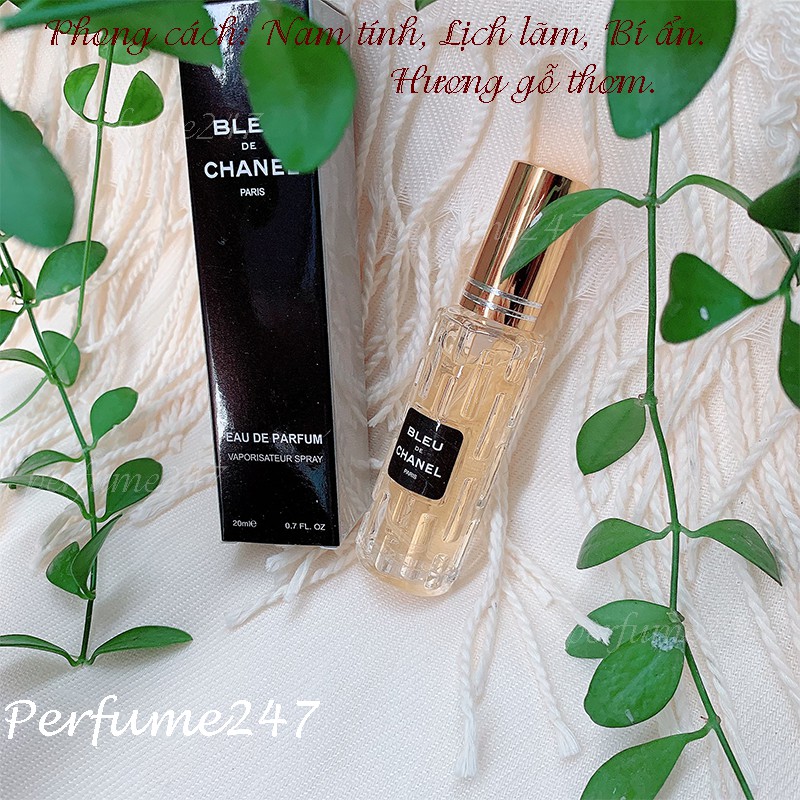 NƯỚC HOA NAM MINI BLUE 20ML CAO CẤP THƠM LÂU | Thế Giới Skin Care