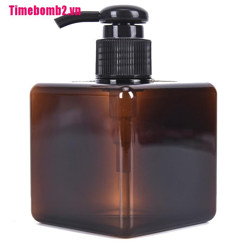 Chai Nhựa Rỗng Đựng Dầu Gội / Sữa Tắm Hình Vuông Dung Tích 250ml