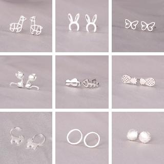 Random earrings Khuyên Tai Bạc 925 Hình Động Vật Dễ Thương Cho Nữ 08-100