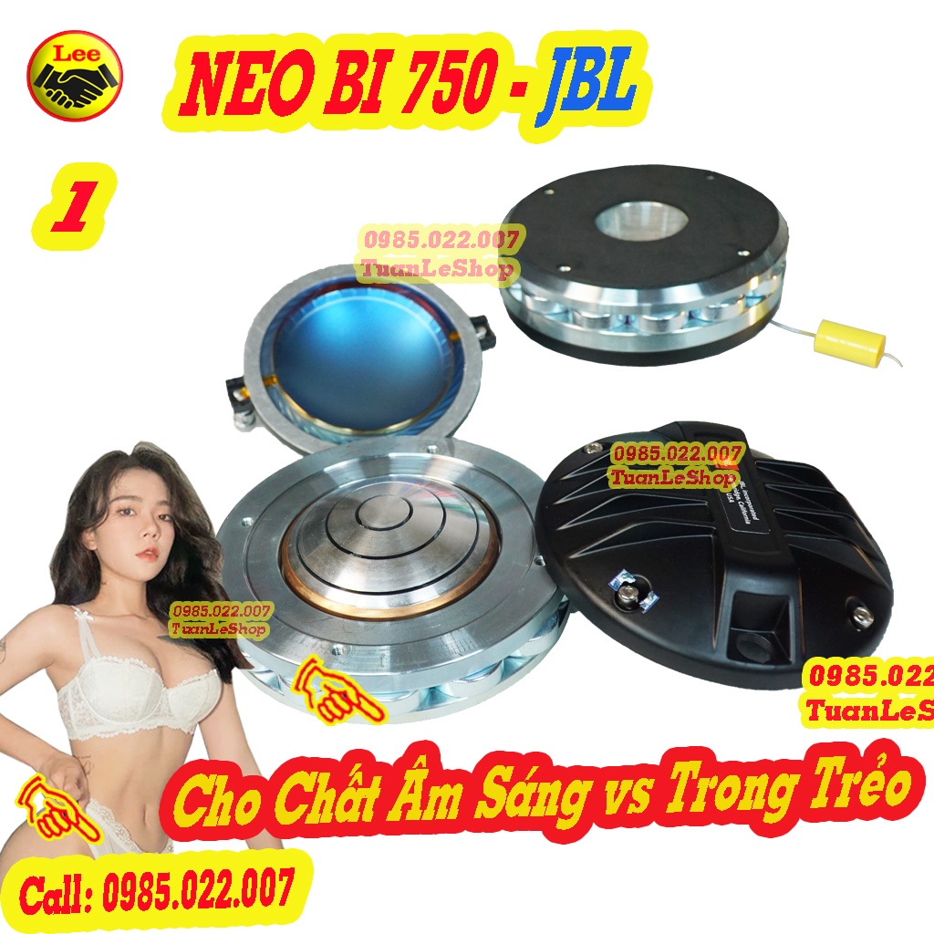 02 COMBO LOA TREBLE 750 J B L TỪ NEO BI COIL DẸT CỐI KIM LOẠI + PHỄU 23X23 TẶNG KÈM TỤ 2.2