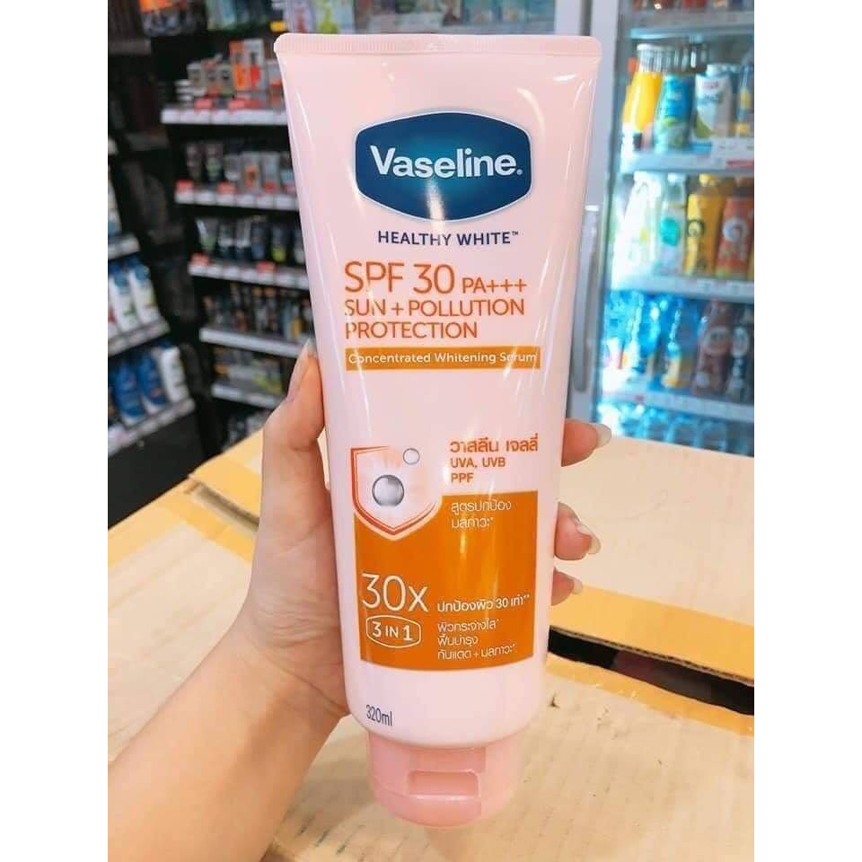 DƯỠNG THỂ VASELINE HEALTHY WHITE SPF30 POLLUTION PROTECTION 30X 320ML CHÍNH HÃNG - 6360