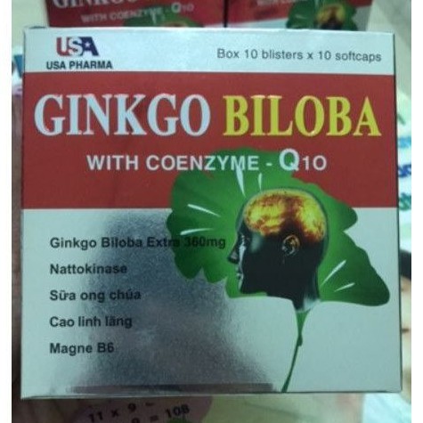 Hoạt huyết dưỡng não, bền thành mạch Ginkgo biloba 360mg hộp 100 viên chính hãng