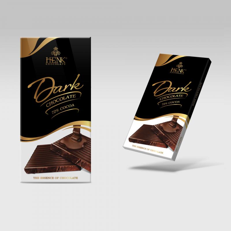 Socola đen cao cấp 72% cacao Henk thanh 100g