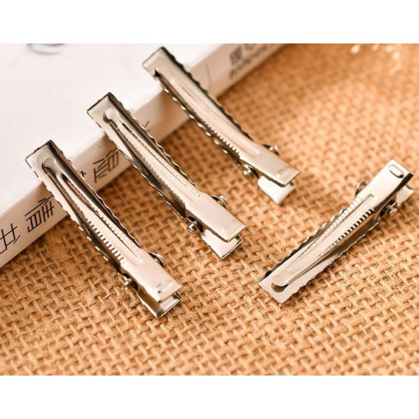 Phụ liệu handmade-Kẹp tóc cá sấu thép tốt  handmade.