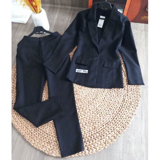 Set vest nữ công sở đen trắng, CÓ VIDEO, HÌNH THẬT