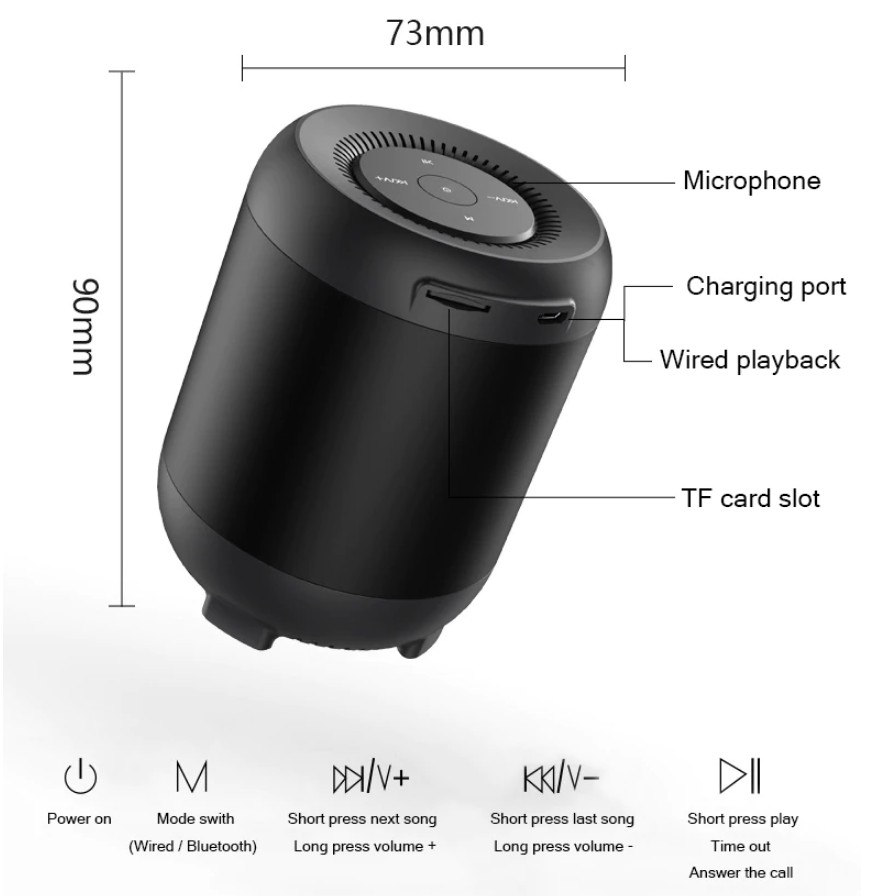Loa Bluetooth 5.0 Bonks Q33 Âm thanh 6D, Pin 1200mAh, có chức năng nghe gọi
