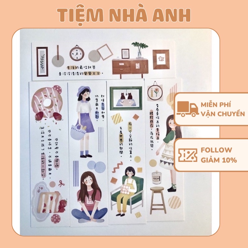 Bookmark ( đánh dấu trang) hình cô gái